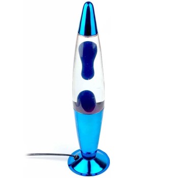 Лава лампа в голубом корпусе с голубым воском (41 см)