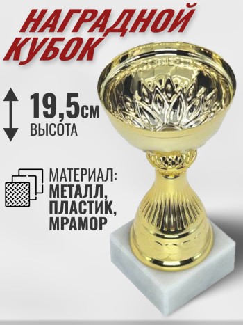 Кубок наградной на каменном основании (высота 19.5 см)