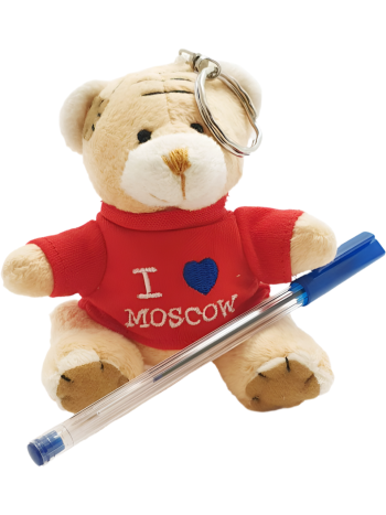 Брелок "I love Moscow" в виде мишки