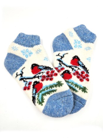 Рассказовские шерстяные носки "Снегирь" (размер 37-40)