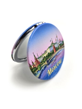 Карманное зеркальце двойное с увеличением "Москва" (7 см)