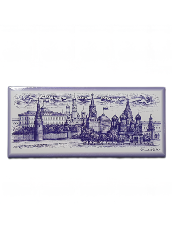  Магнит сувенирный "Москва в гжельских тонах" (8х5 см)