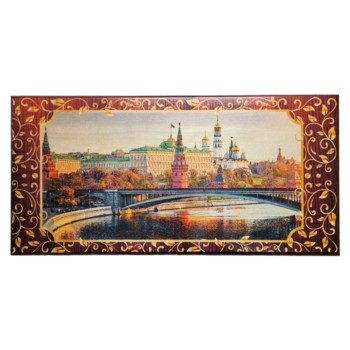 Нарды с шашками "Виды Москвы" (40 х 20 х 4 см)